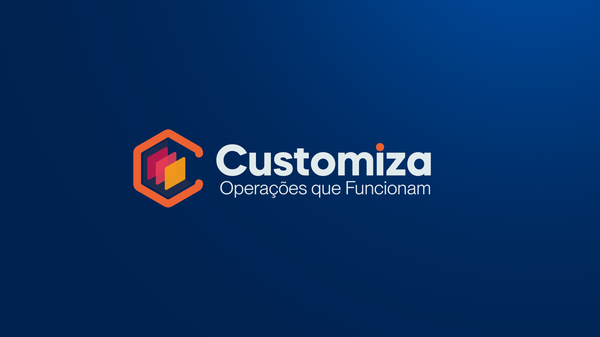 Nova identidade visual da Customiza com assinatura Operações que Funcionam