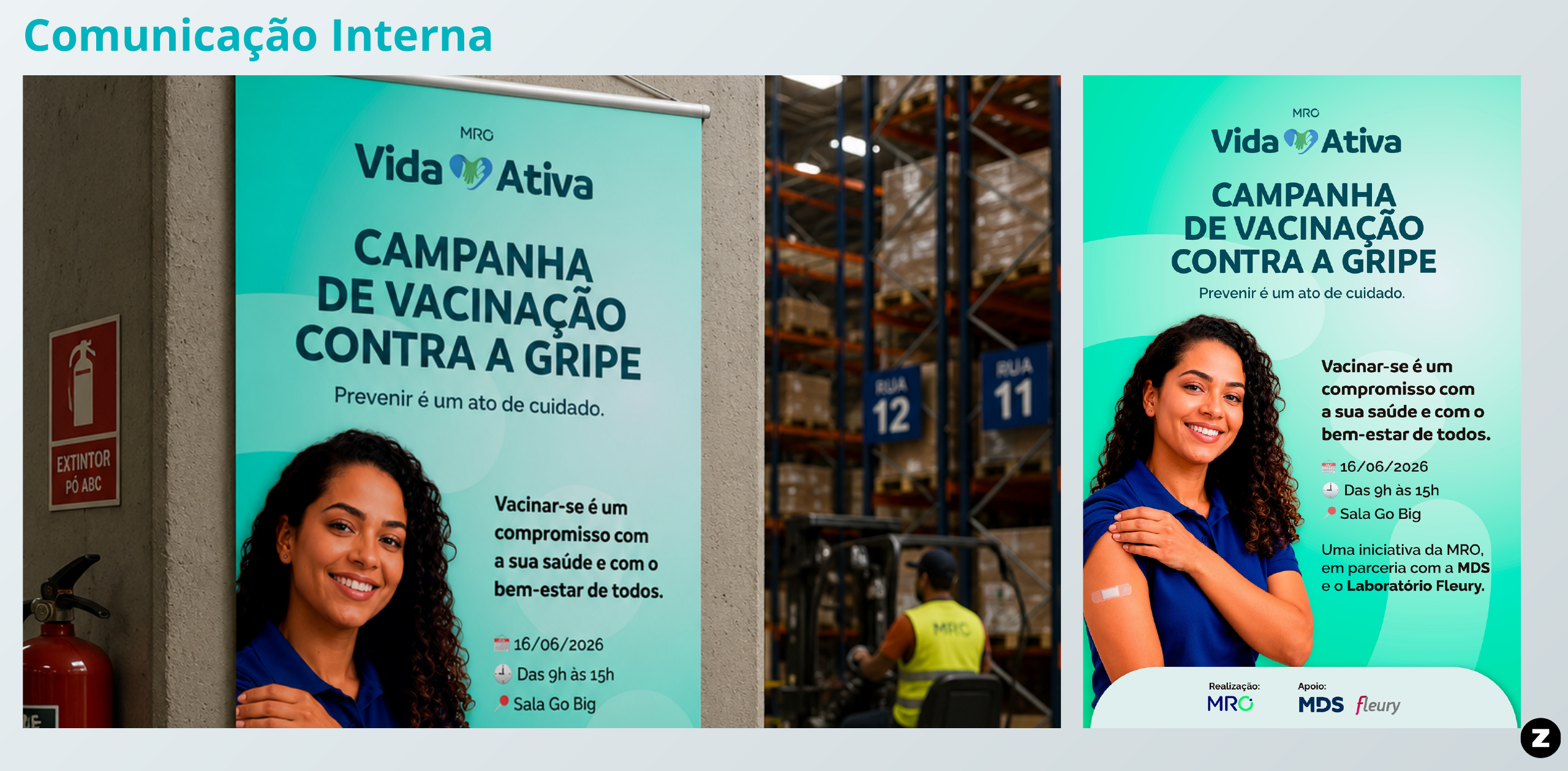 Campanha interna Vida Ativa de vacinação e bem-estar para colaboradores da MRO Ativa