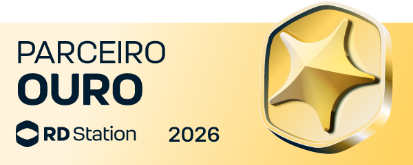Selo Parceiro Ouro RD Station 2026 da Hazlo
